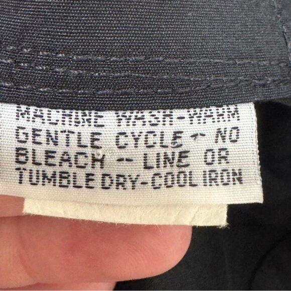 Dos Carolinas Guayabera Embroidered Shirt Dress Small Black Turquoise Cotton - Picture 8 of 13